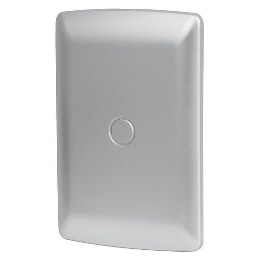 PPC-IP Placa de ABS ciega, línea italiana, color plata