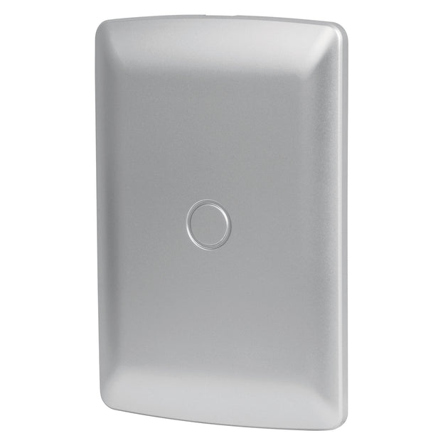 PPC-IP Placa de ABS ciega, línea italiana, color plata