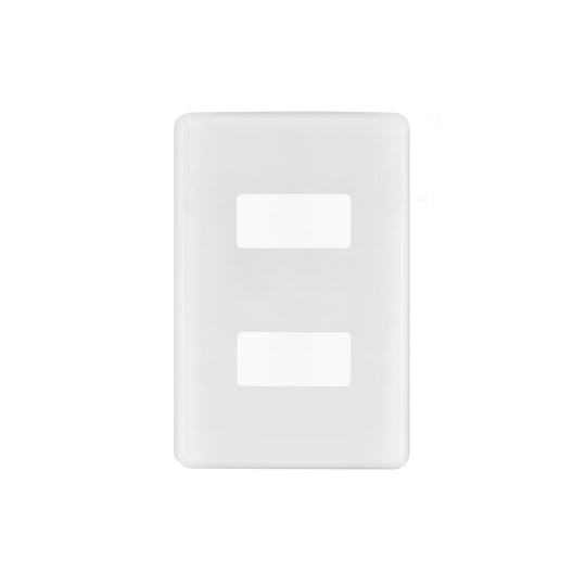 PPDO-B Placa 2 módulos de ABS, línea Basic, blanca