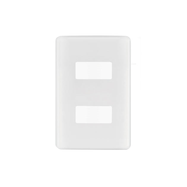 PPDO-B Placa 2 módulos de ABS, línea Basic, blanca