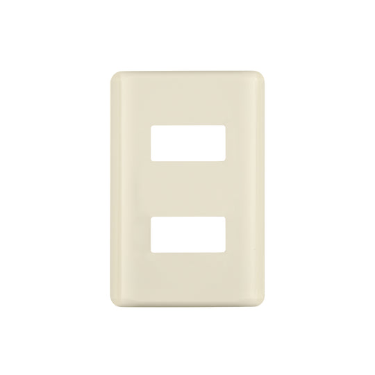 PPDO-BI Placa 2 módulos, marfil, línea Volteck Basic