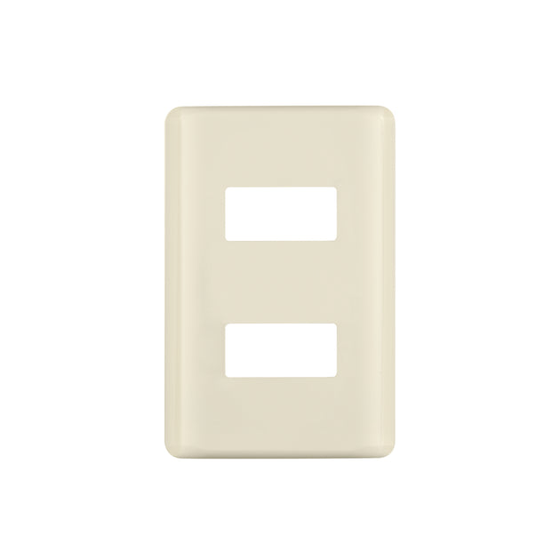 PPDO-BI Placa 2 módulos, marfil, línea Volteck Basic