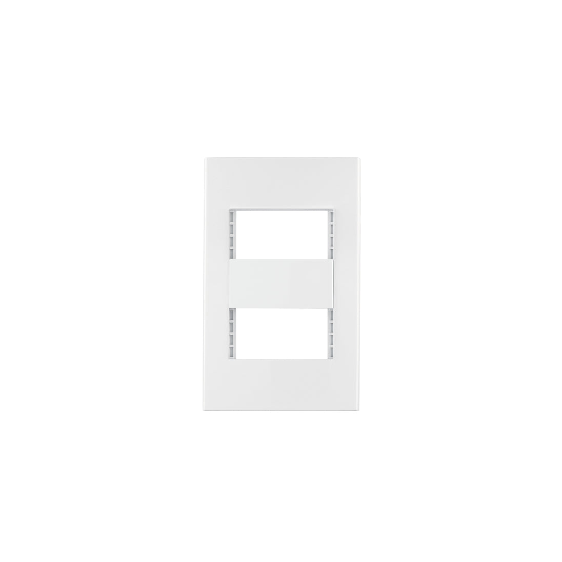 PPDO-EB Placa 2 ventanas, 1 módulo, línea Española, color blanco