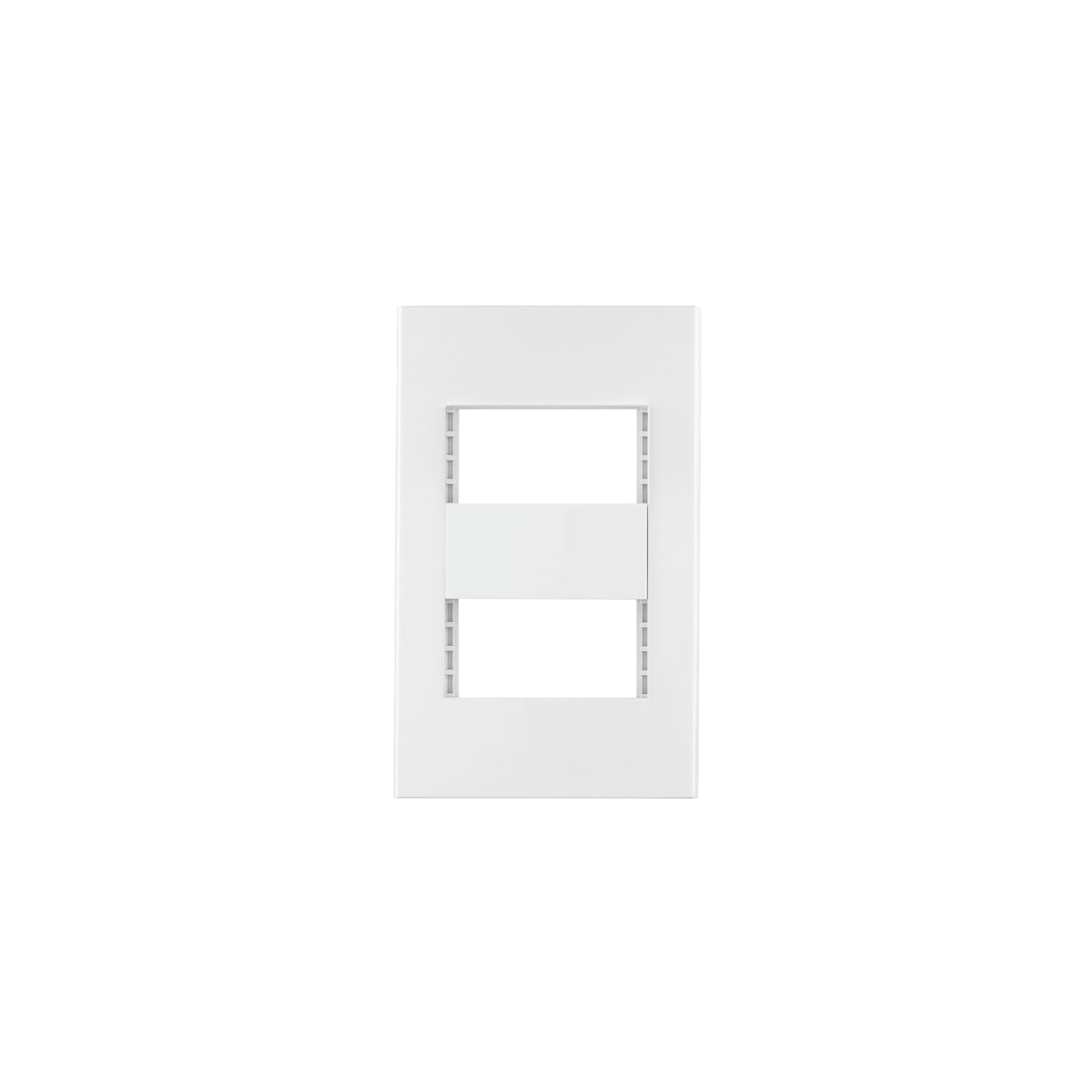PPDO-EB Placa 2 ventanas, 1 módulo, línea Española, color blanco