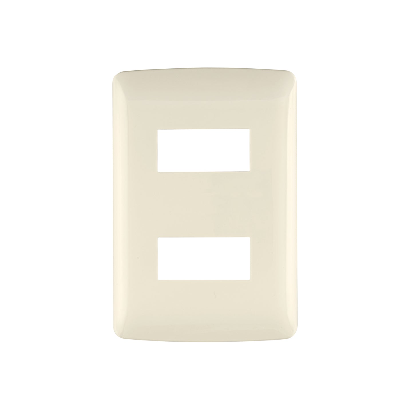 PPDO-I Placa de 2 módulos, marfil, Línea Italiana, VOLTECK
