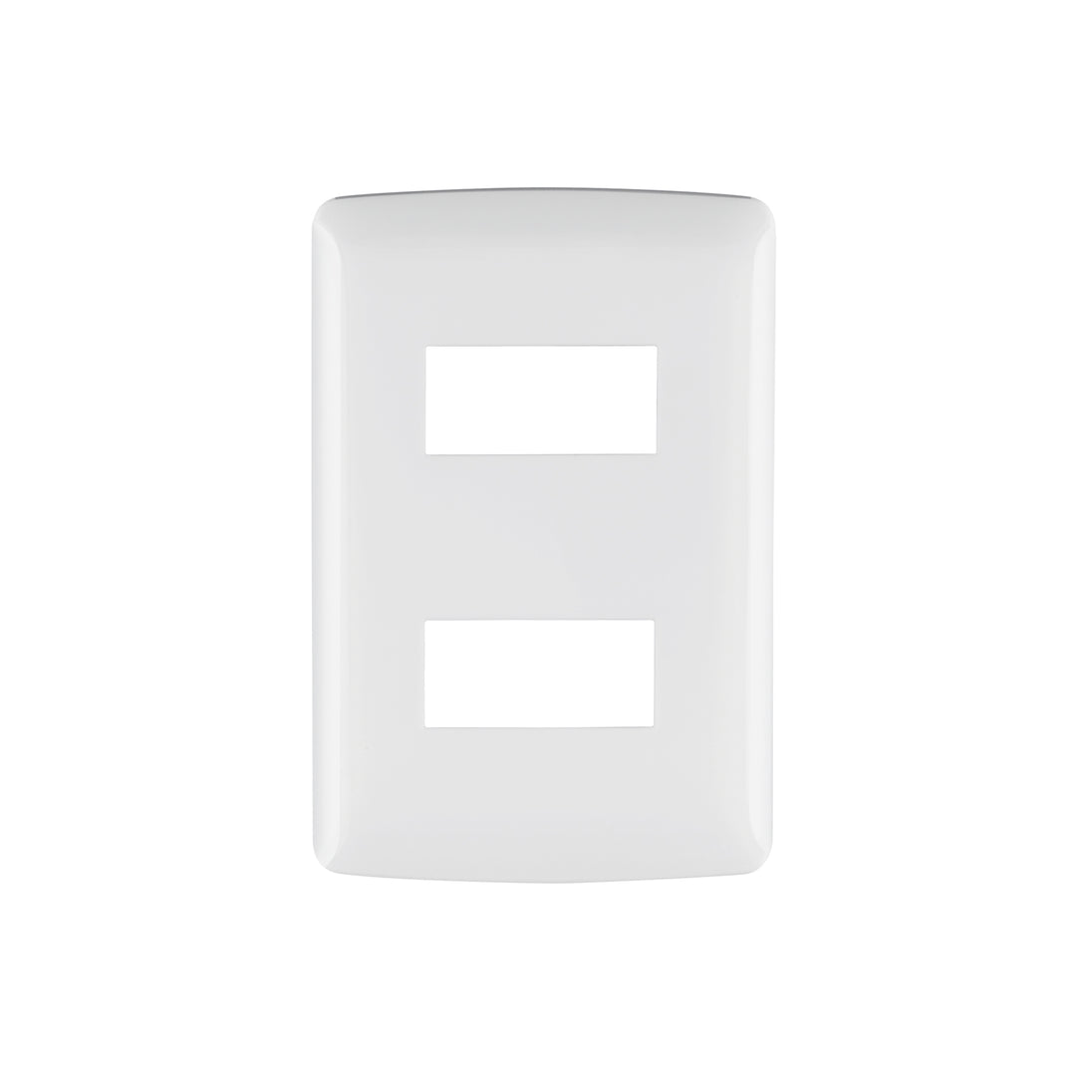 PPDO-IB Placa de 2 módulos, blanca, Línea Italiana, VOLTECK