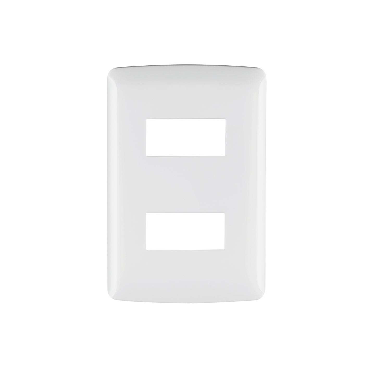 PPDO-IB Placa de 2 módulos, blanca, Línea Italiana, VOLTECK