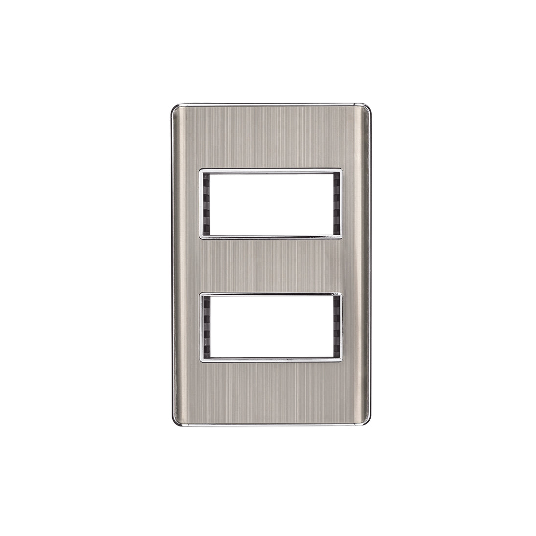PPDO-LA Placa de acero inox con 2 ventanas 1 módulo, línea Lisboa
