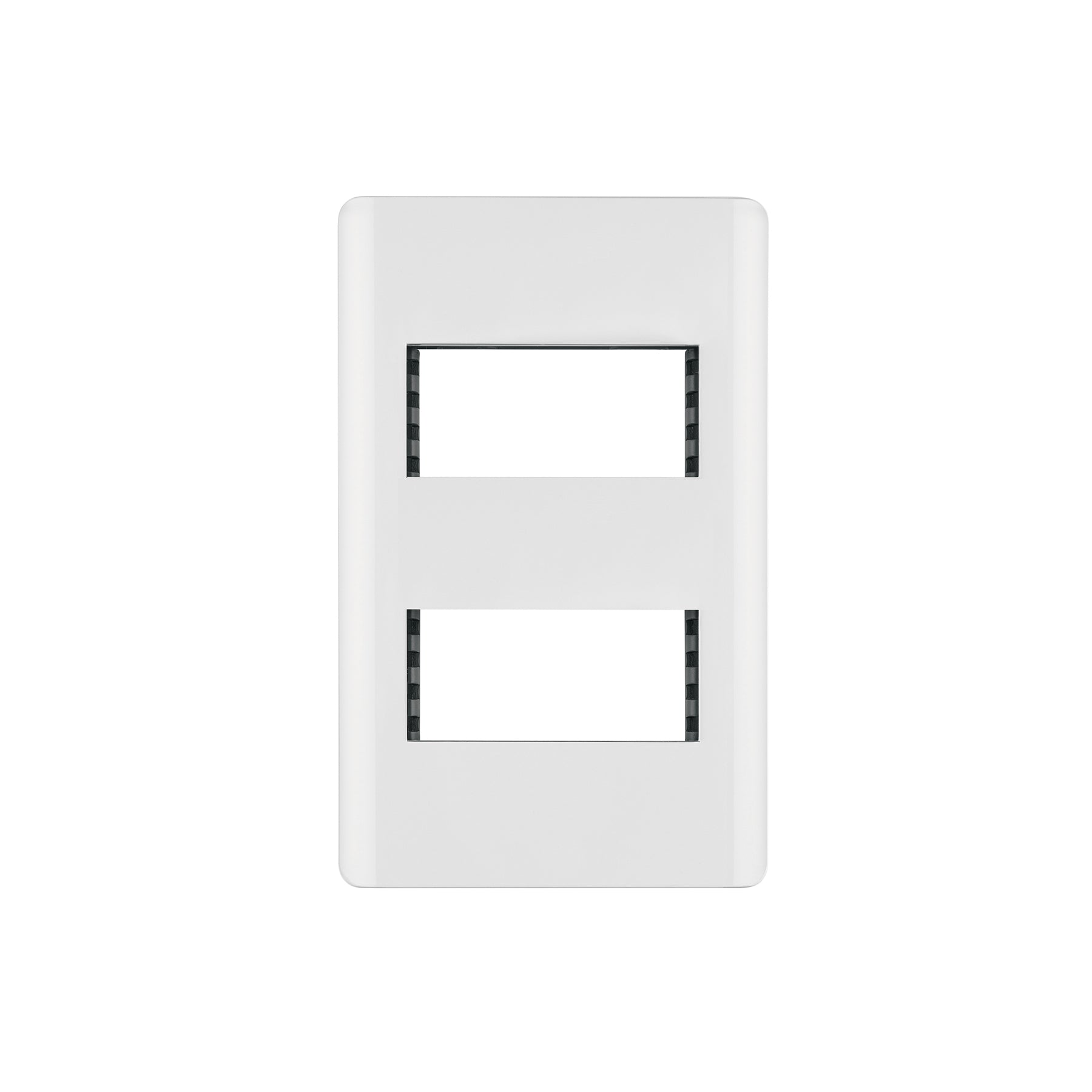 PPDO-LB Placa blanca de 2 ventanas 1 módulo, línea Lisboa, Volteck | V