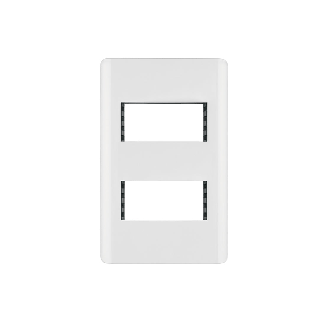 PPDO-LB Placa blanca de 2 ventanas 1 módulo, línea Lisboa, Volteck