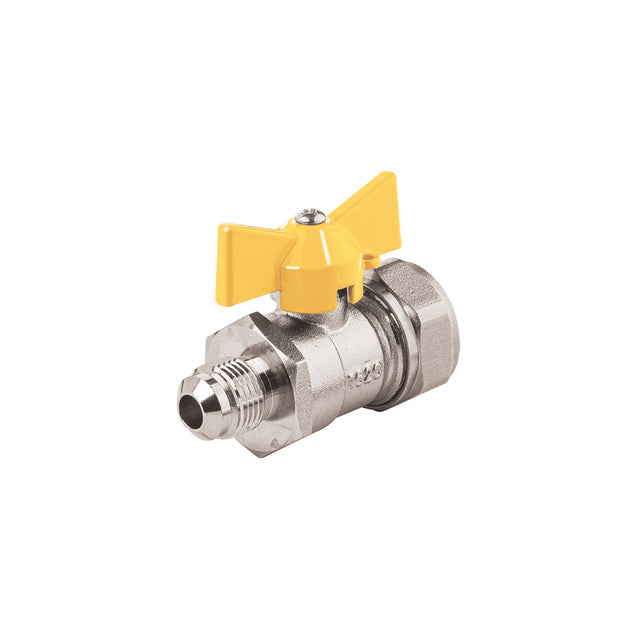 PPG-12VF Válvula esfera para PE-AL-PE, 1/2"a flare 3/8", FOSET