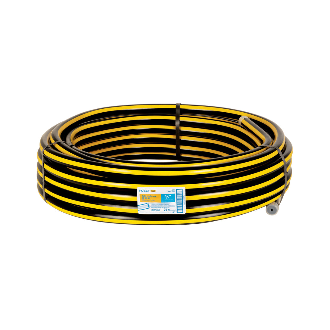 PPG-3425 Metro de manguera para gas, 3/4" PE-AL-PE en rollo de 25m