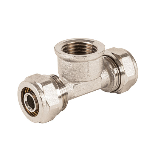 PPG-3812TH Tee para PEALPE,3/8x1/2x3/8",con rosca hembra central, FOSET