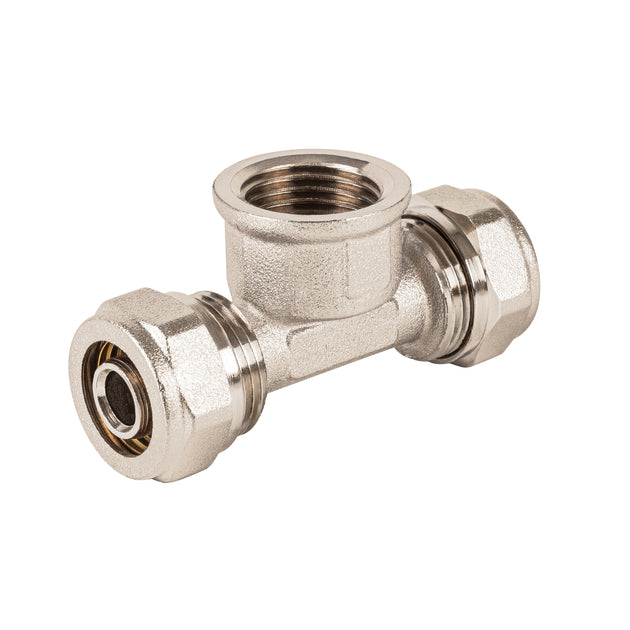PPG-3812TH Tee para PEALPE,3/8x1/2x3/8",con rosca hembra central, FOSET