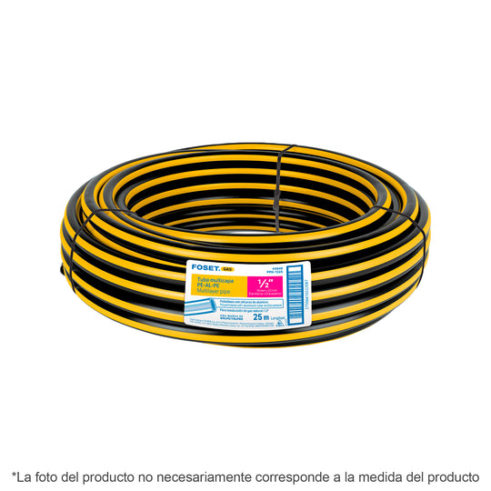 PPG-3825 Metro de manguera para gas, 3/8" PE-AL-PE en rollo de 25m