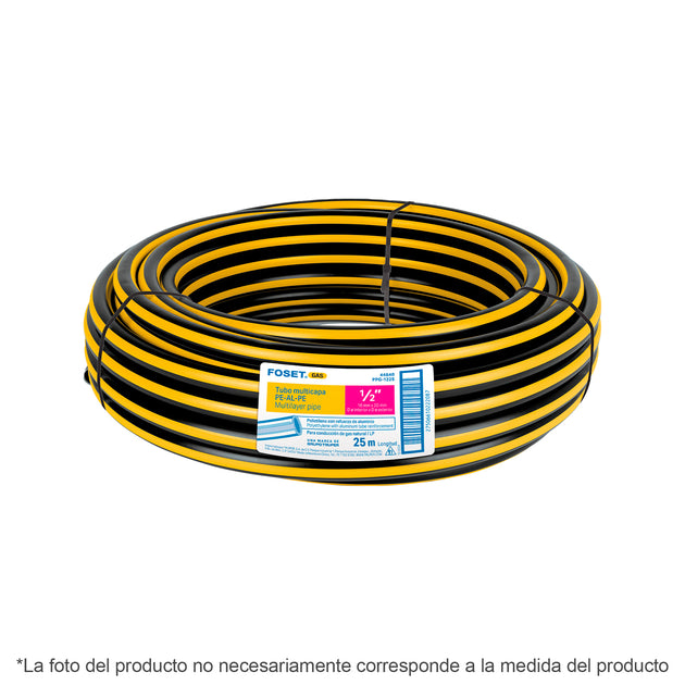 PPG-3825 Metro de manguera para gas, 3/8" PE-AL-PE en rollo de 25m