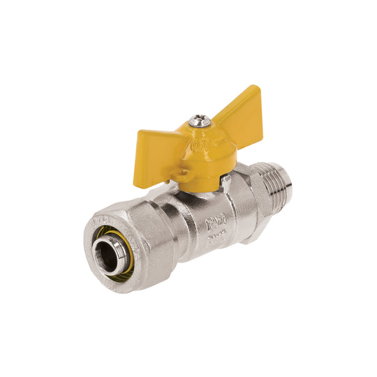 PPG-38VF Válvula esfera para PE-AL-PE, 3/8"a flare 3/8", FOSET