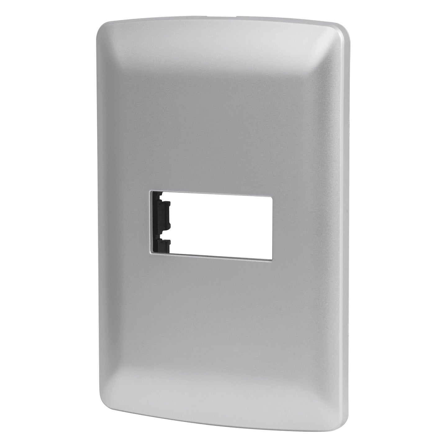 PPSE-IP Placa 1 módulo de ABS, línea italiana, color plata