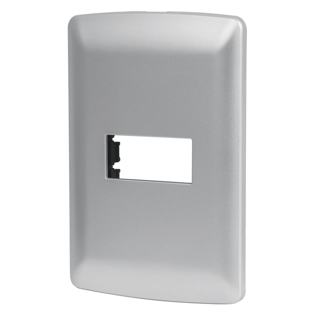 PPSE-IP Placa 1 módulo de ABS, línea italiana, color plata