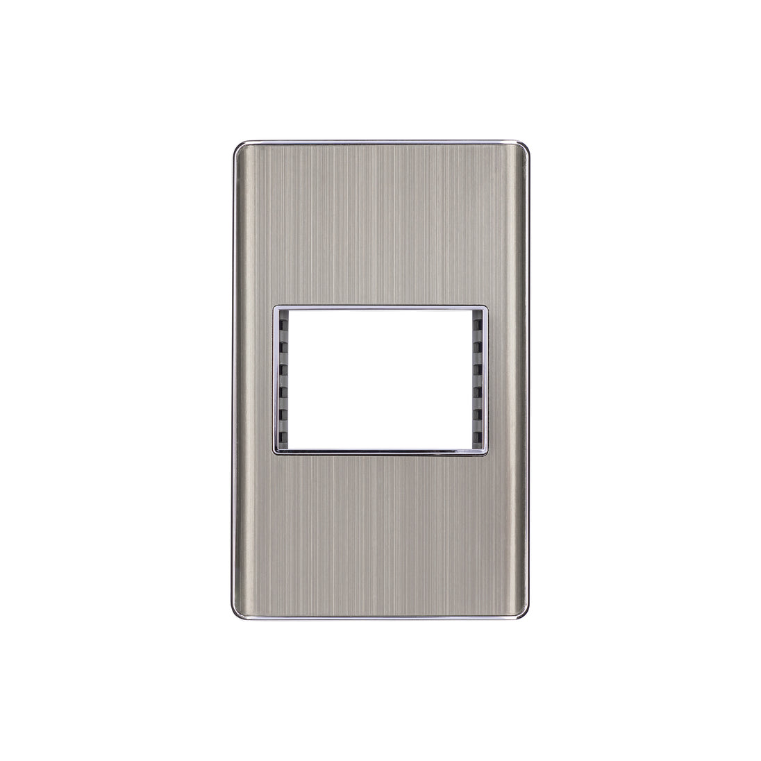 PPSE15-LA Placa de acero inox con 1 ventana 1.5 módulos, línea Lisboa