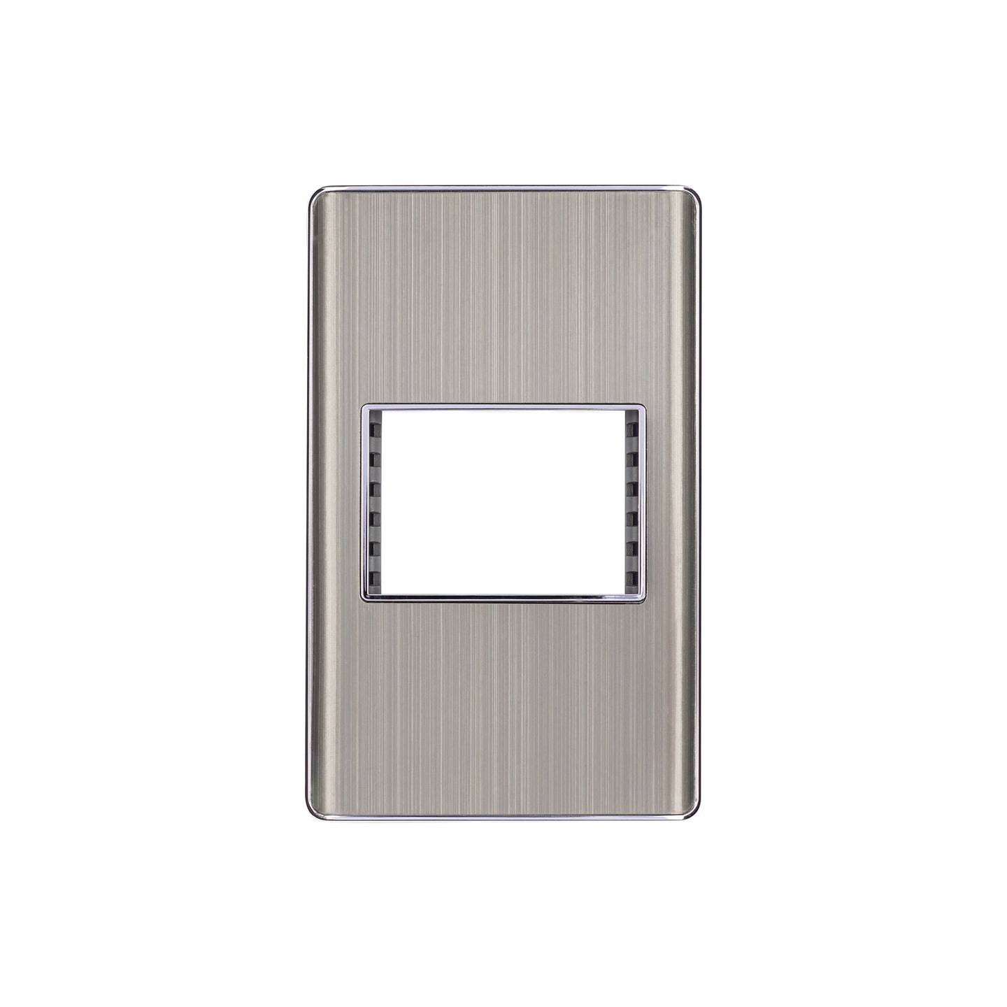 PPSE15-LA Placa de acero inox con 1 ventana 1.5 módulos, línea Lisboa