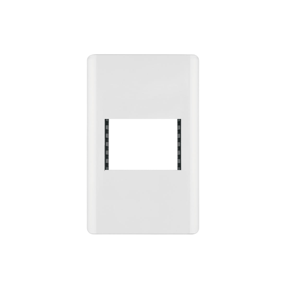 PPSE15-LB Placa blanca de 1 ventana 1.5 módulos, línea Lisboa, VOLTECK