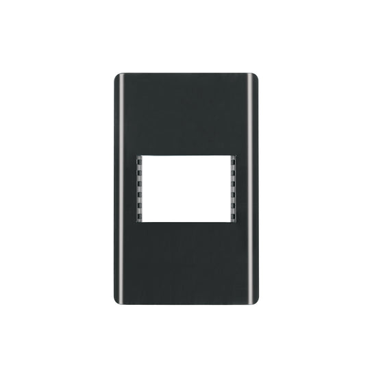 PPSE15-LN Placa negra de 1 ventana 1.5 módulos, línea Lisboa, VOLTECK