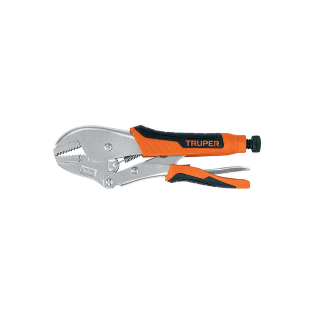 PPT-10RX Pinza de presión 10" mordaza recta mango de vinil, Truper