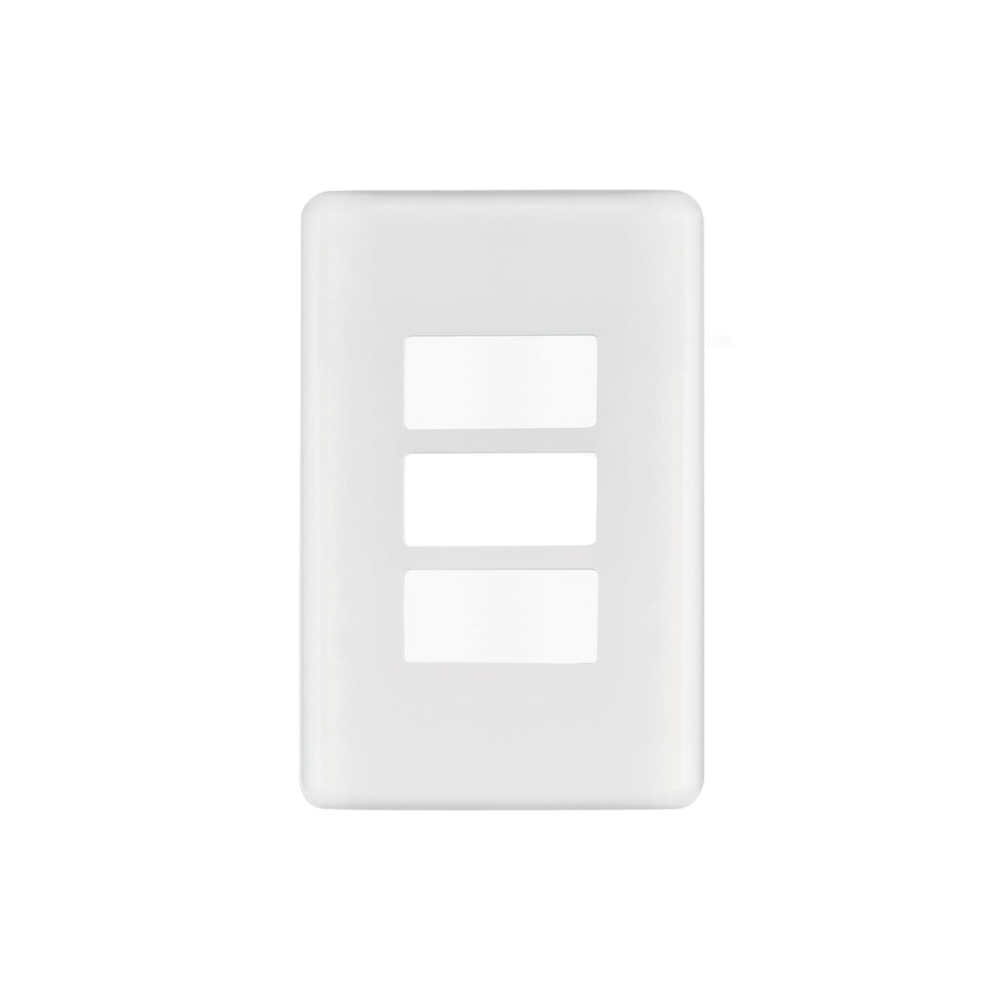 PPTR-B Placa 3 módulos de ABS, línea Basic, blanca