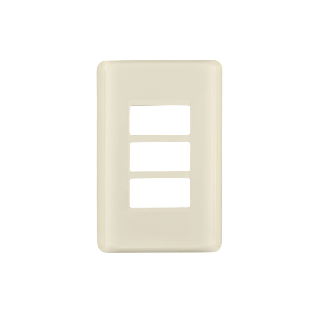 PPTR-BI Placa 3 módulos, marfil, línea Volteck Basic