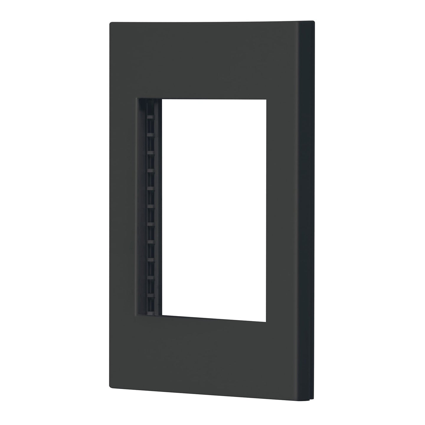 PPTR-EN Placa 1 ventana, 3 módulos, línea Española, color negro