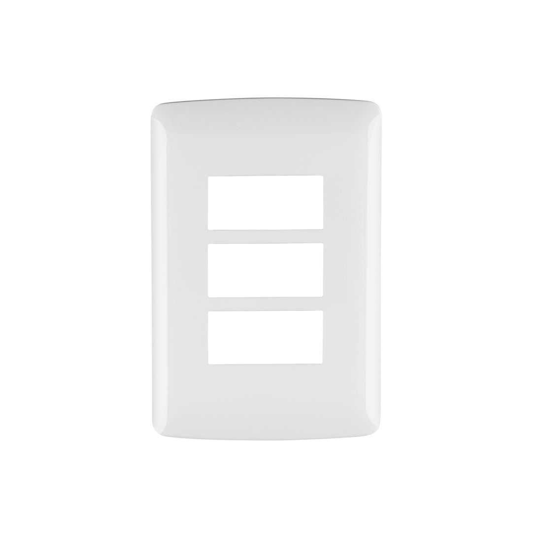 PPTR-IB Placa de 3 módulos, blanca, Línea Italiana, VOLTECK