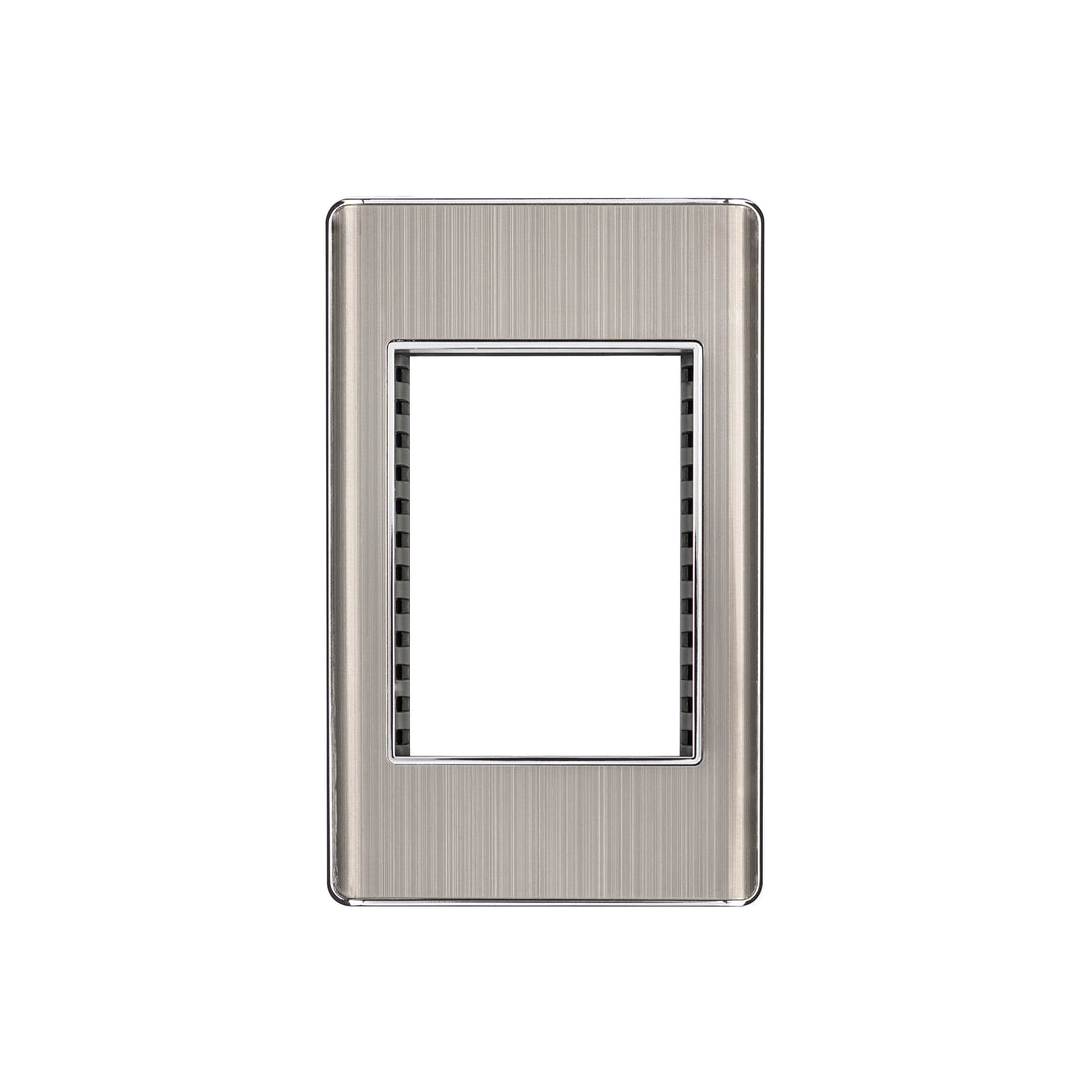 PPTR-LA Placa de acero inox con 1 ventana 3 módulos, línea Lisboa