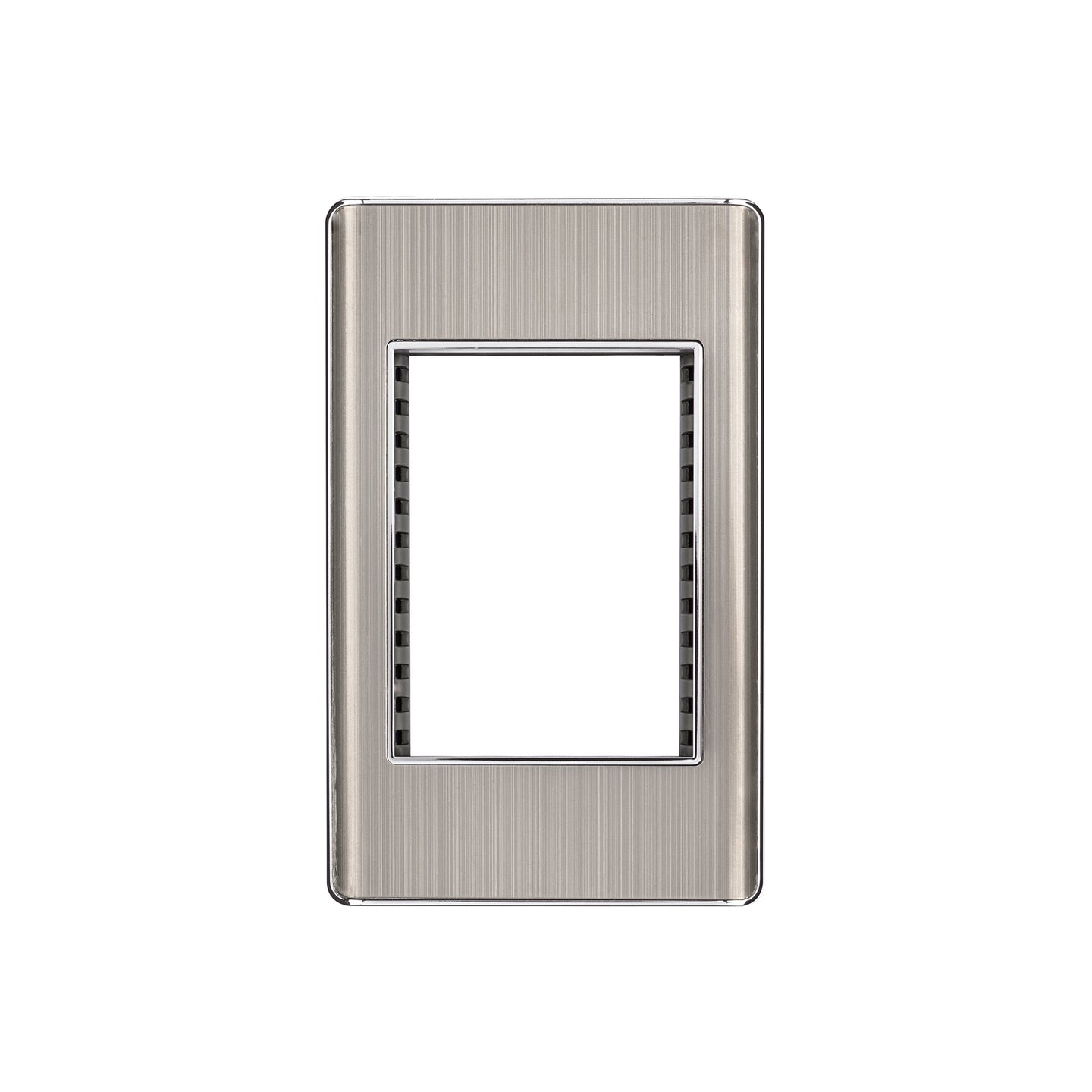 PPTR-LA Placa de acero inox con 1 ventana 3 módulos, línea Lisboa