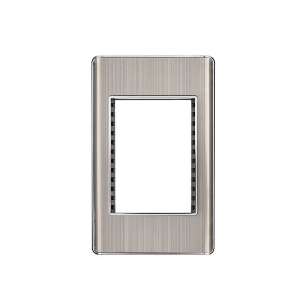 PPTR-LA Placa de acero inox con 1 ventana 3 módulos, línea Lisboa