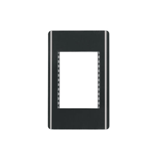 PPTR-LN Placa negra de 1 ventana 3 módulos, línea Lisboa, Volteck