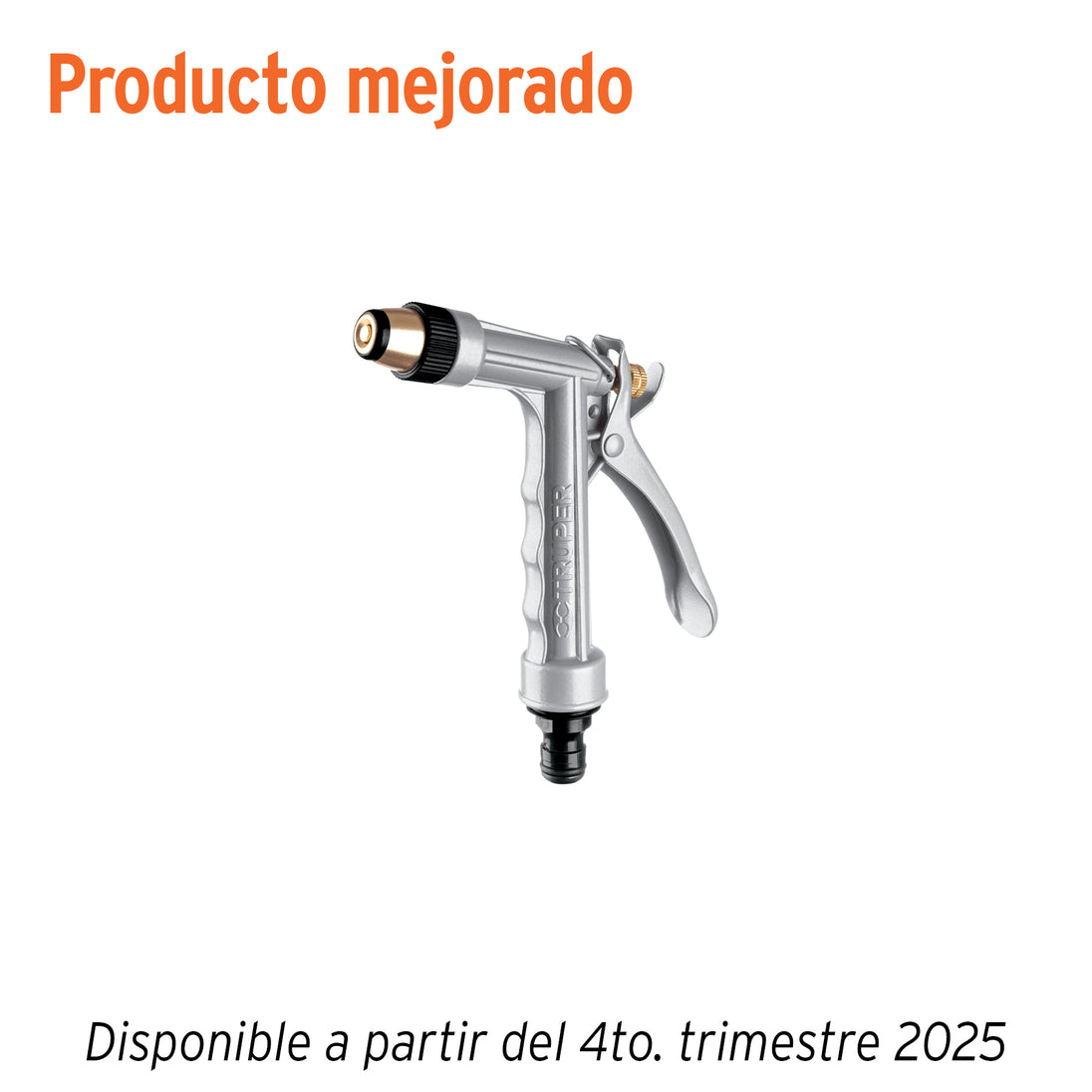 PR-102 Pistola metálica para riego, 2 funciones, boquilla regulable