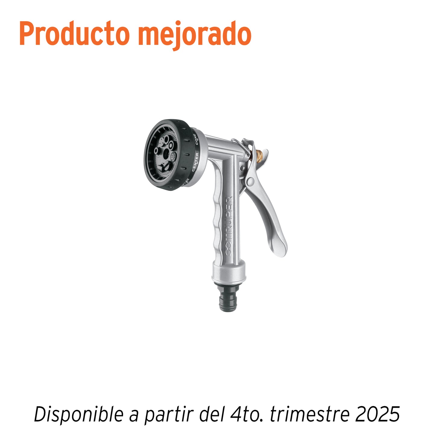 PR-108 Pistola metálica para riego, 8 funciones, TRUPER