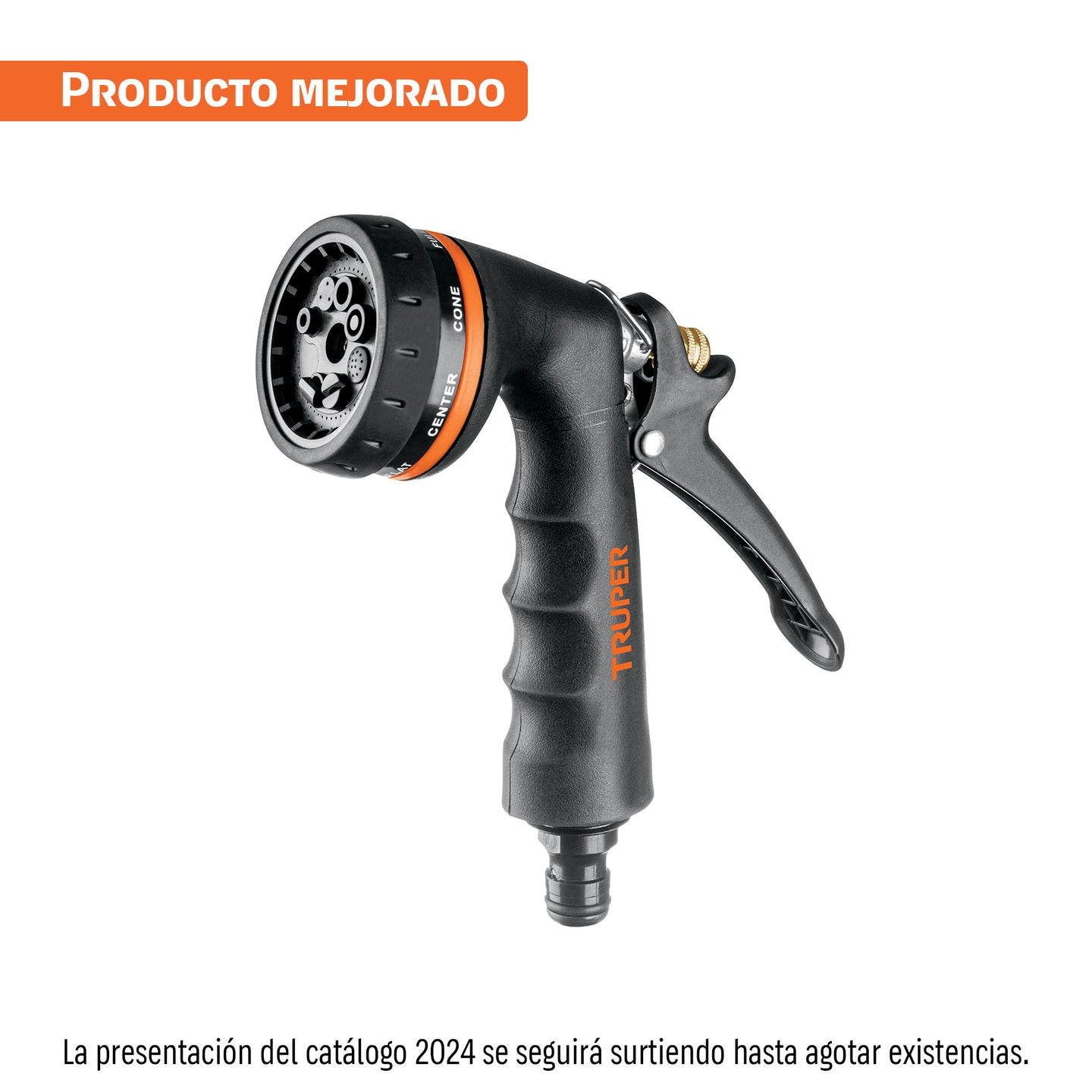 PR-208 Pistola para riego de 8 funciones metálica con recubrimiento