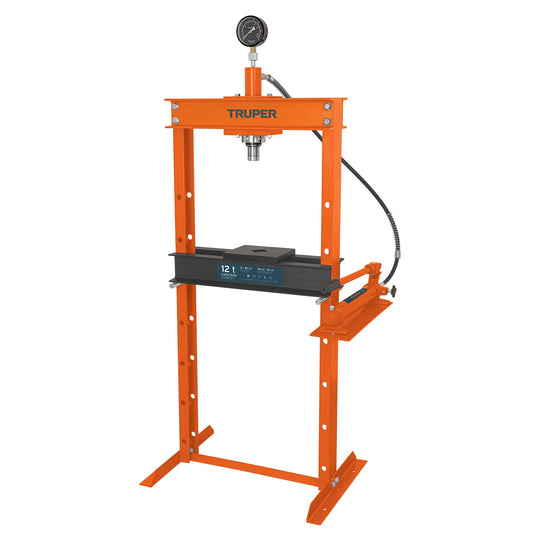 PREH-12 Prensa hidráulica tipo "H" de 12 ton, con pistón, Truper