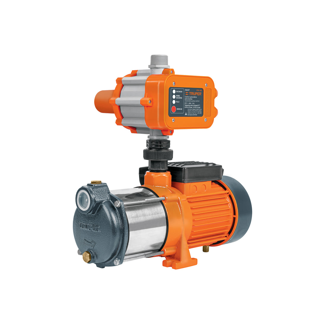 PREM-1 Bomba presurizadora multietapas 1 HP con control, Truper