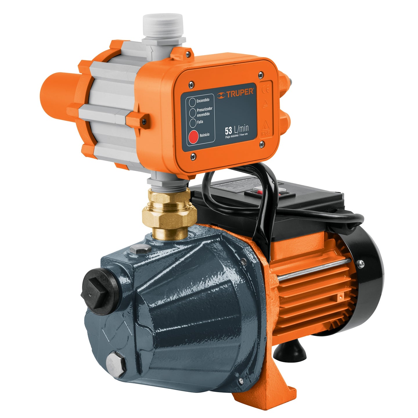 PRES-1 Bomba presurizadora jet hierro 1 HP con control, Truper