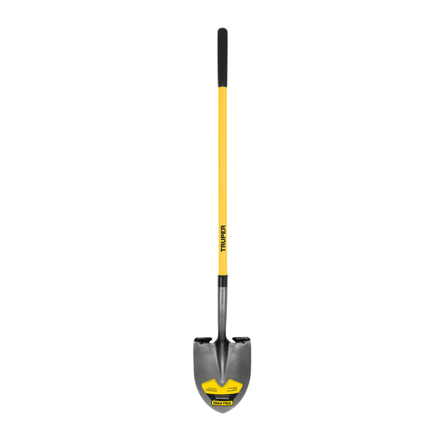 PRL-F Pala redonda Tru Pro, mango largo de fibra de vidrio 48"