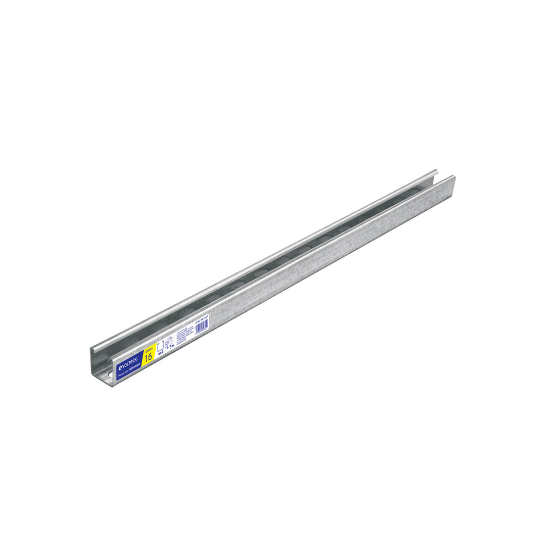 PU-164P Perfil monocanal perforado de 3 m, 4 x 4 cm cal. 16, VOLTECK
