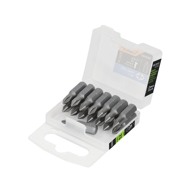PUDE-1101-15 Estuche con 15 puntas de cruz PH1 largo 1", Truper Expert