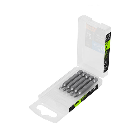 PUDE-1200 Estuche con 5 puntas de cruz PH0 largo 2", Truper Expert