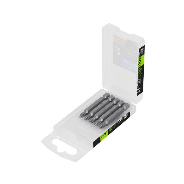 PUDE-1201 Estuche con 5 puntas de cruz PH1 largo 2", Truper Expert