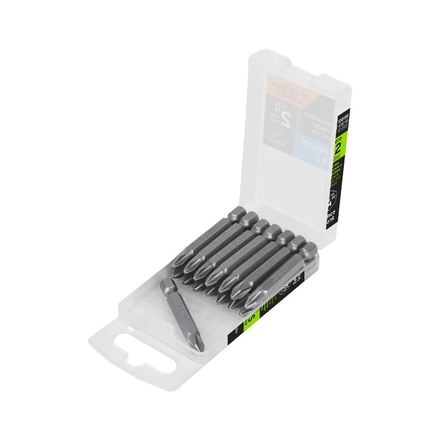 PUDE-1202-15 Estuche con 15 puntas de cruz PH2 largo 2", Truper Expert