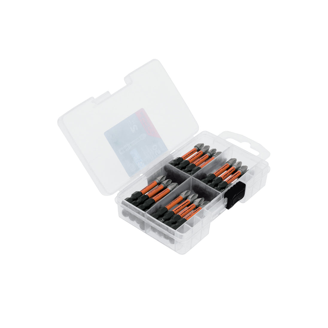 PUDE-1202-50I Estuche con 50 puntas de cruz PH2 de impacto largo 2"