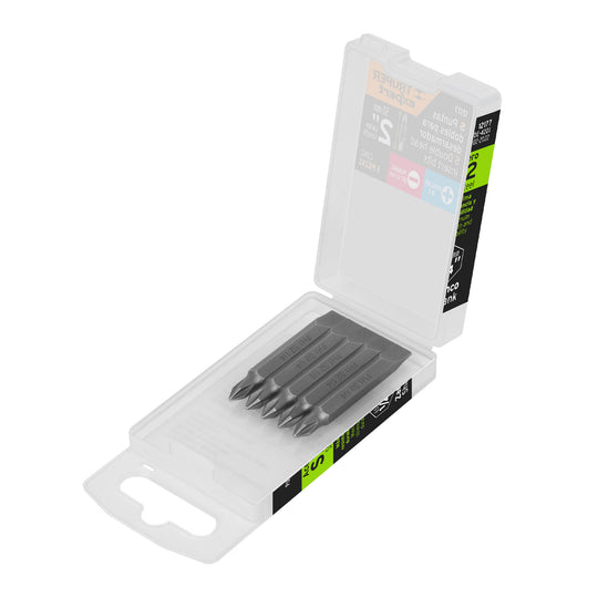 PUDE-4201 Estuche con 5 puntas dobles PH1 y 1/4" largo 2", Expert